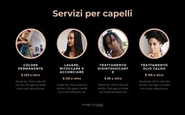 Pagina Di Destinazione Del Sito Web Per Servizi Per Capelli