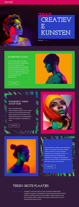 Creatieve Kunsten - HTML-Websitesjabloon
