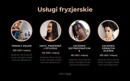 Usługi Fryzjerskie - Szablon Makiety Strony Internetowej