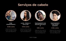 Serviços De Cabelo - Construtor De Sites Profissionais Personalizáveis