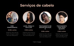 Design De Site Premium Para Serviços De Cabelo