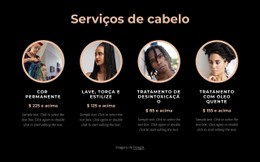 Serviços De Cabelo Modelo De Página De Destino