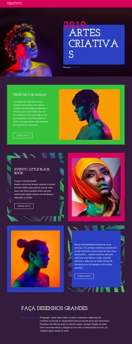 Layout CSS Gratuito Para Artes Criativas