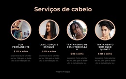 Serviços De Cabelo - Tema WordPress Responsivo