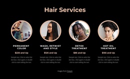 Hair Services - Website Templates