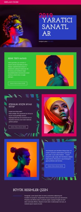Yaratıcı Sanatlar Için Ücretsiz CSS Düzeni