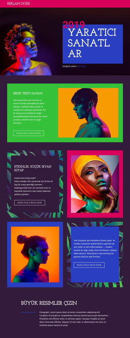 Yaratıcı Sanatlar - HTML Sayfası Şablonu