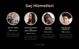Saç Hizmetleri - Web Sitesi Şablonları