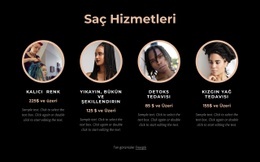 Saç Hizmetleri Için Premium Web Sitesi Tasarımı