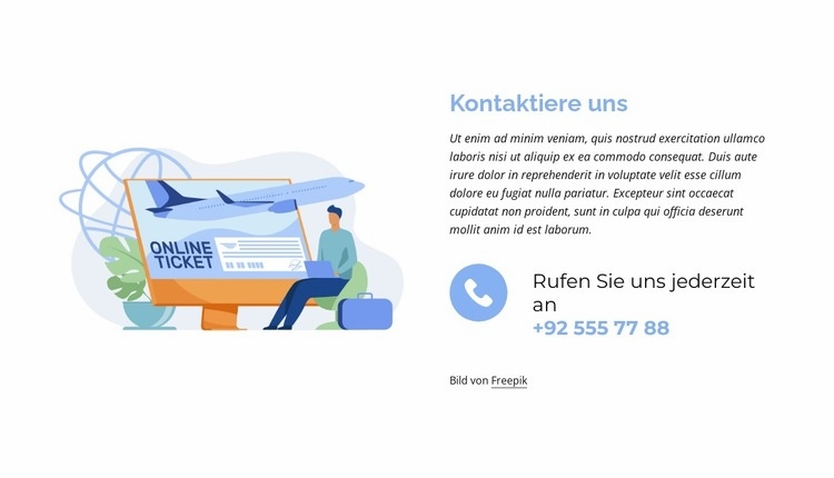 Rufen Sie uns jederzeit an HTML Website Builder