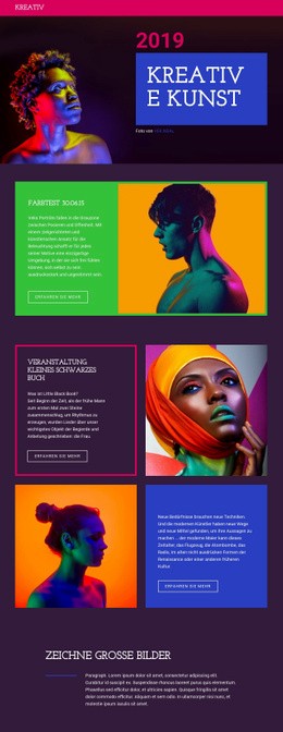 Feinstes Design Und Kunst - HTML5-Vorlage Für Eine Seite