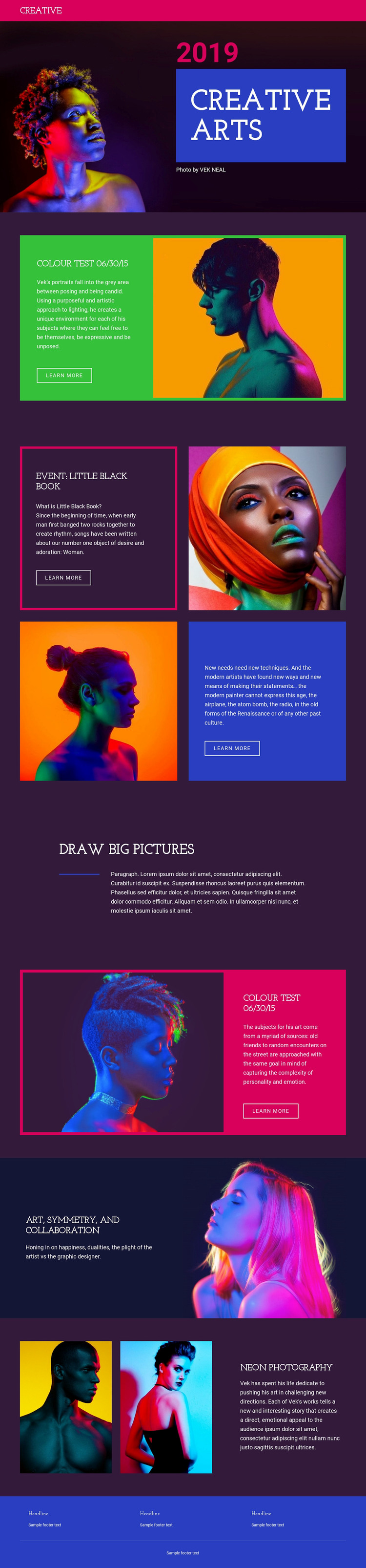 Limited-edition photography Elementor Template Alternative
