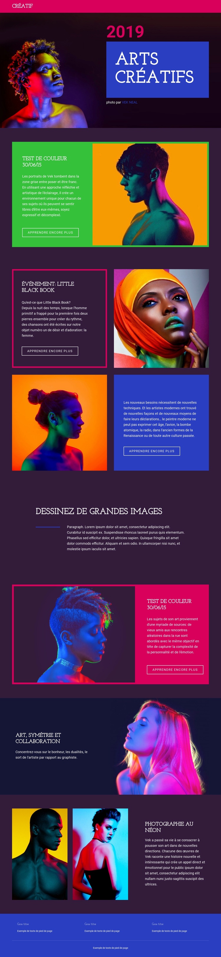 Design et art les plus raffinés Modèle HTML5