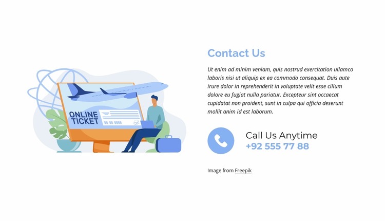 Call us anytime Html Website Builder