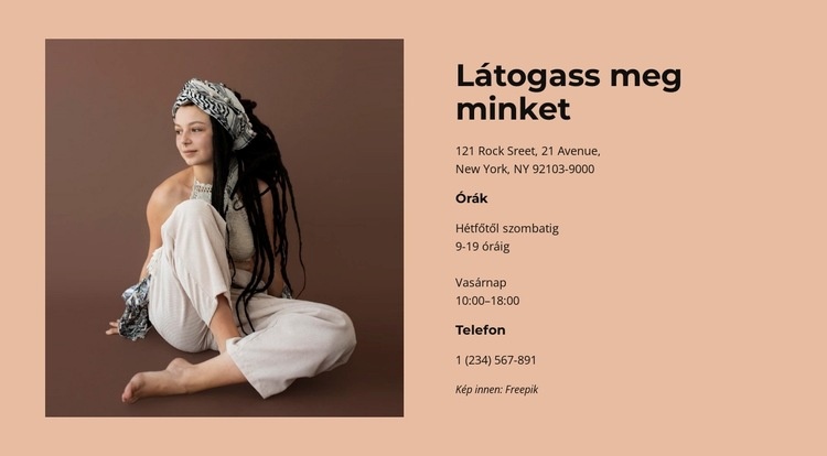 Látogass meg minket HTML Sablon