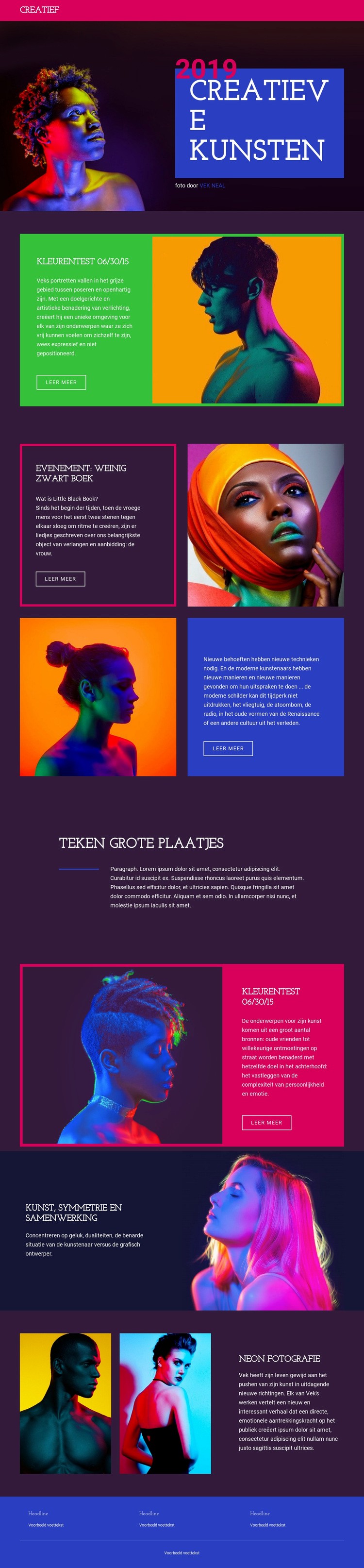 Beste ontwerp en kunst Website mockup