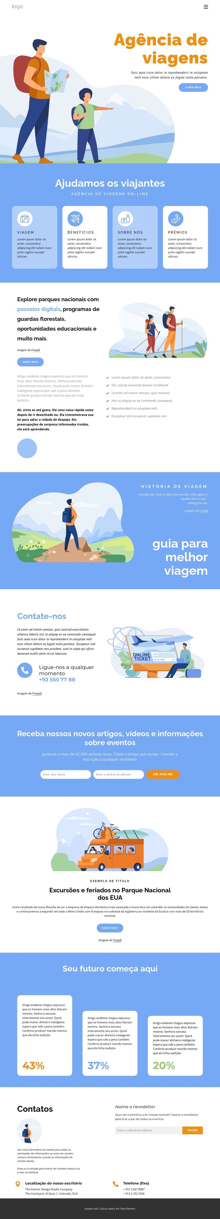 Adventures tem opções de caminhadas e trekking Modelo HTML5