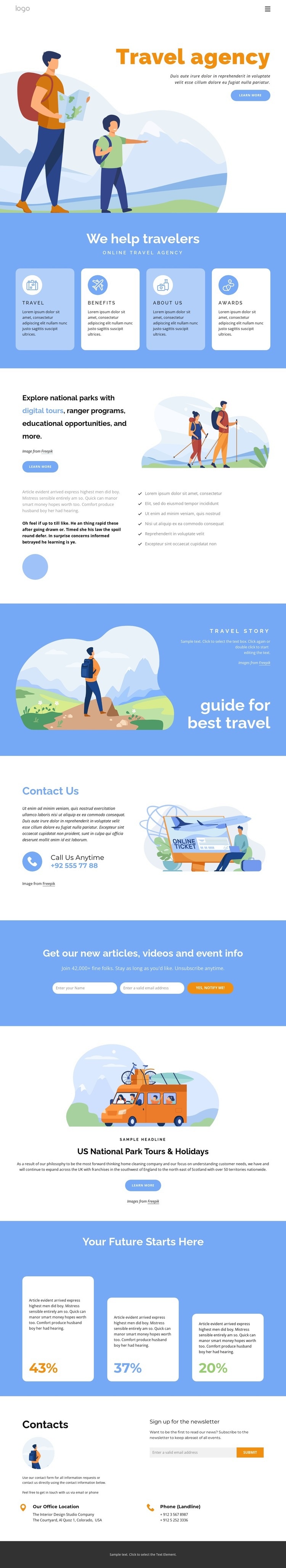 Adventures has hiking and trekking options Squarespace Template Alternative