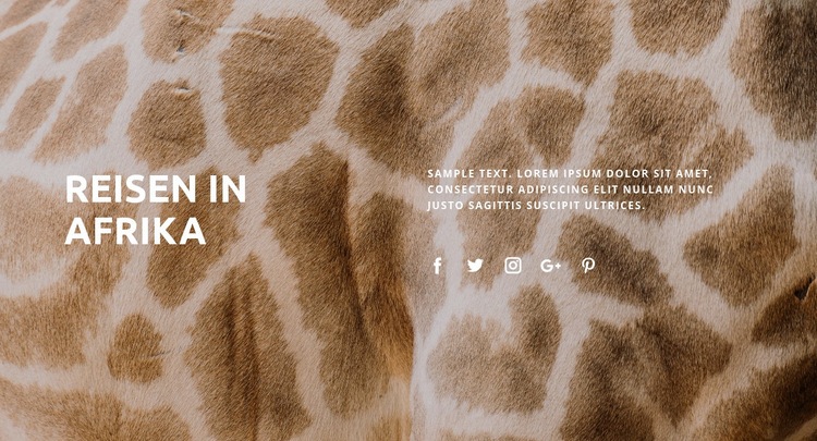 Reisen in Afrika Website design