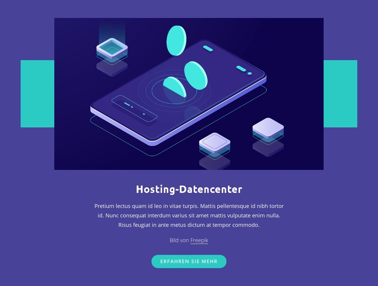 Hosting-Datencenter Website-Modell