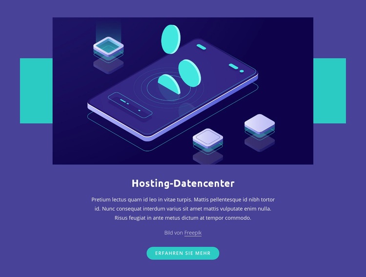 Hosting-Datencenter Landing Page
