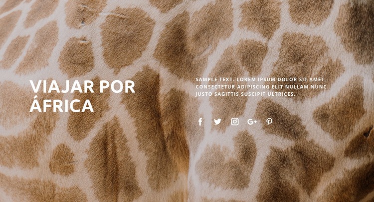 Viajando por África Creador de sitios web HTML