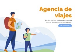 Vacaciones De Senderismo Y Trekking: Página De Destino Moderna