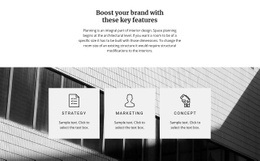 Three directions - Html Code Example by Nicepage
