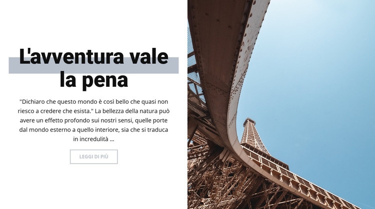 Avventura a Parigi Mockup del sito web