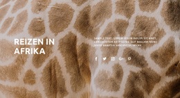 Reizen In Afrika - Aangepast Websitemodel