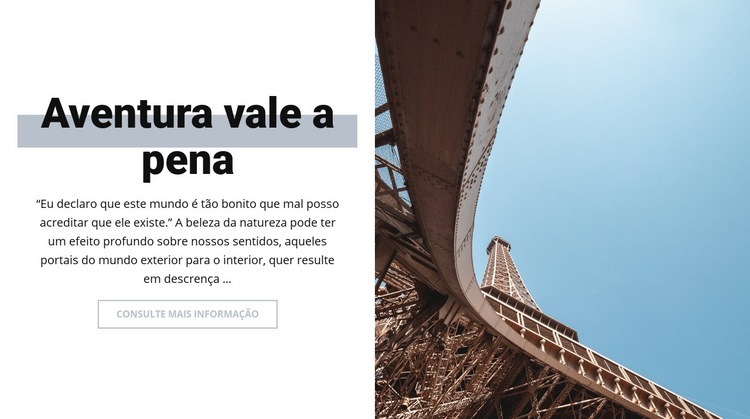 Aventura em paris Design do site