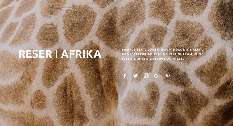 Reser i afrika HTML-mall