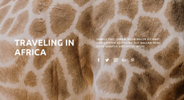 Traveling In Africa - Custom Website Mockup