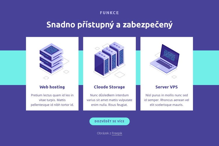 Snadno přístupný a bezpečný Šablona HTML