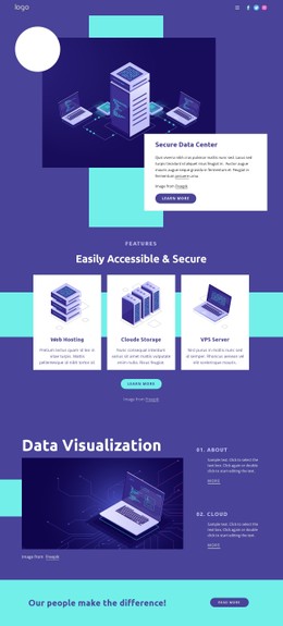 Data Center security solutions - CSS Template by Nicepage
