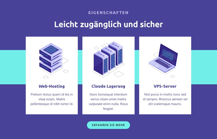 Leicht zugänglich und sicher HTML-Vorlage