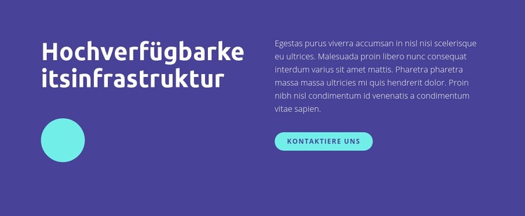 Überschrift mit Kreisform Website design