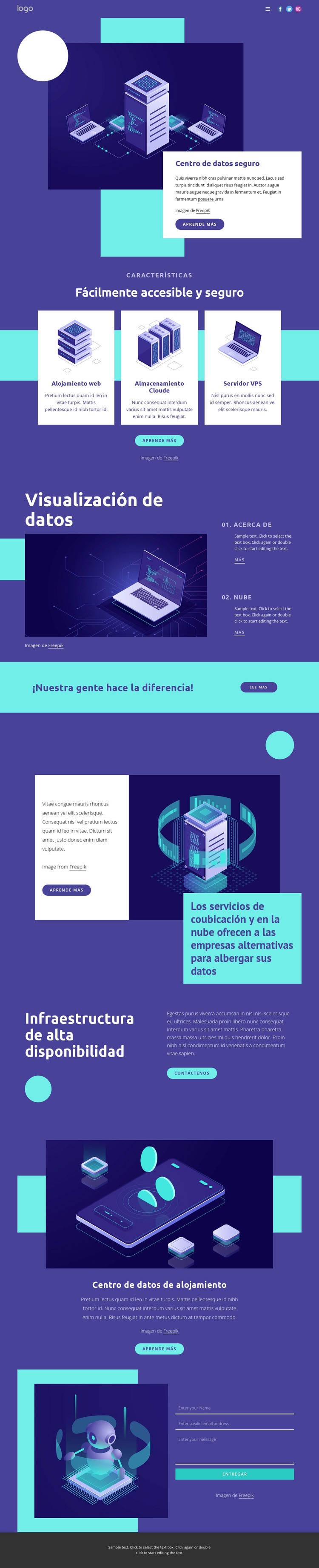 Soluciones de seguridad para centros de datos Plantillas de creación de sitios web