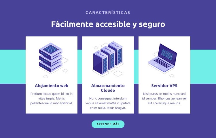 Fácilmente accesible y seguro Página de destino