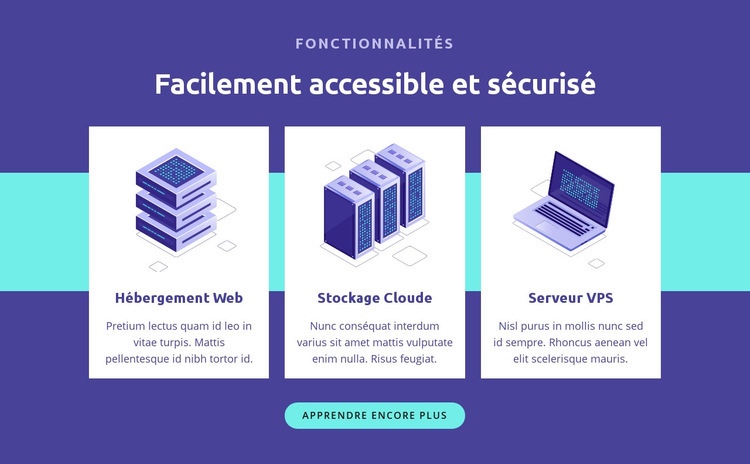 Facilement accessible et sécurisé Modèle