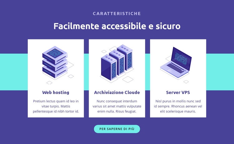 Facilmente accessibile e sicuro Mockup del sito web