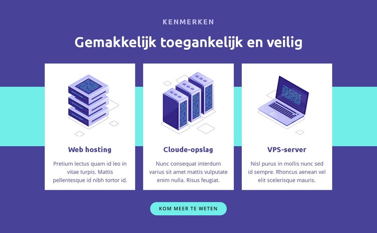 Gemakkelijk toegankelijk en veilig Html Website Builder