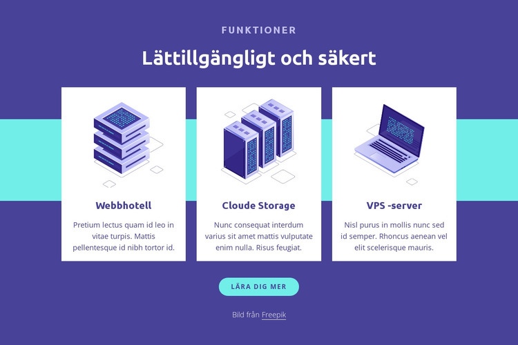 Lätt tillgängligt och säkert HTML-mall