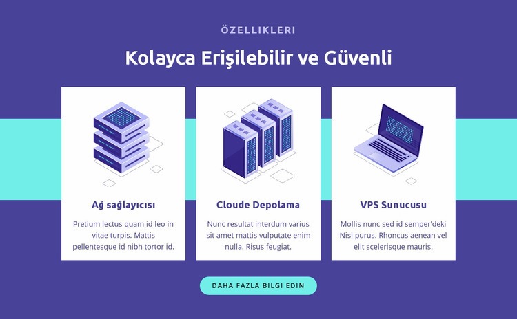 Kolay erişilebilir ve güvenli Şablon