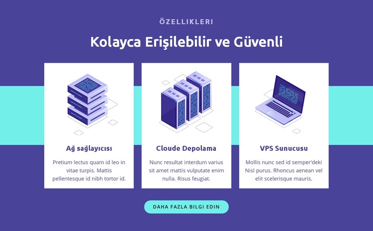 Kolay erişilebilir ve güvenli Bir Sayfa Şablonu