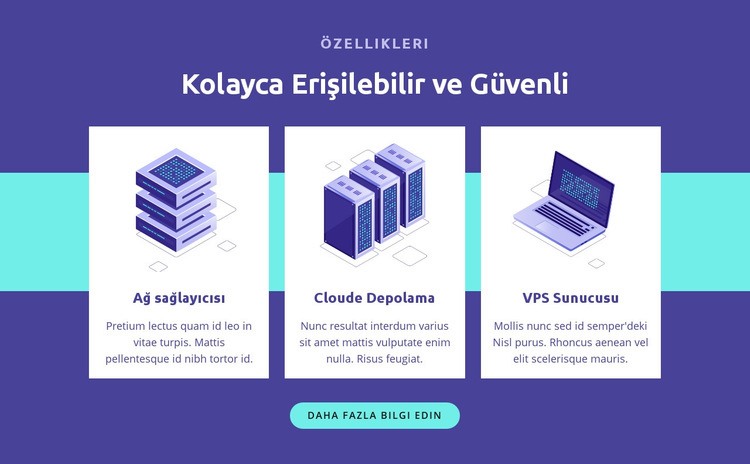 Kolay erişilebilir ve güvenli Web Sitesi Mockup'ı