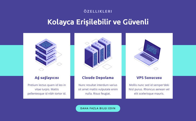 Kolay erişilebilir ve güvenli Web Sitesi Şablonu