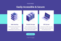 Easily Accessible And Secure - Webdesign Mockup