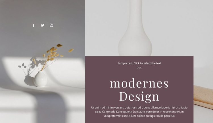 Handgefertigte Vasen Website-Vorlage