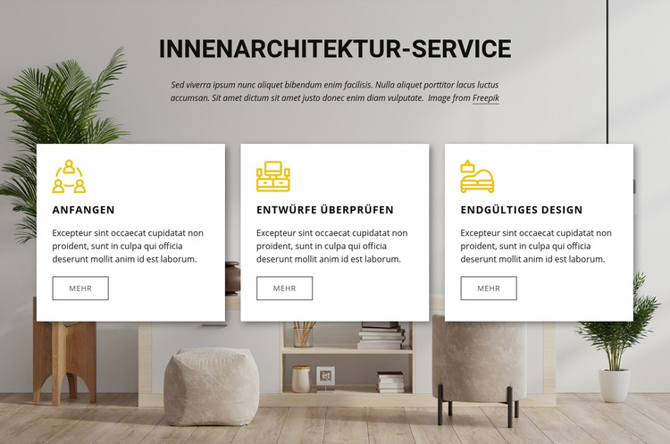 Innenarchitektur Dienstleistungen HTML-Vorlage